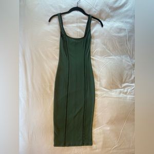 Aritzia Wilfred Free Green Bodycon Midi